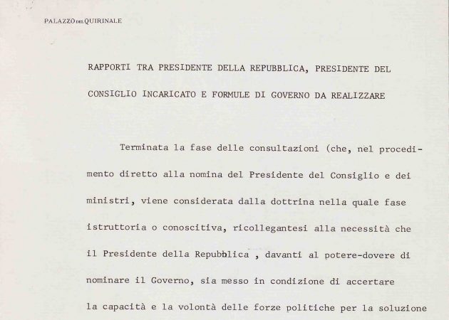 Archivio storico del Senato della Repubblica, Giovanni Leone, Sezione 2 Attività politica, serie 3 Consultazioni e crisi di governo, UA 6 Dottrina sullo scioglimento delle Camere (9 gennaio-8 febbraio 1972) Documento dall'archivio di Giovanni Leone