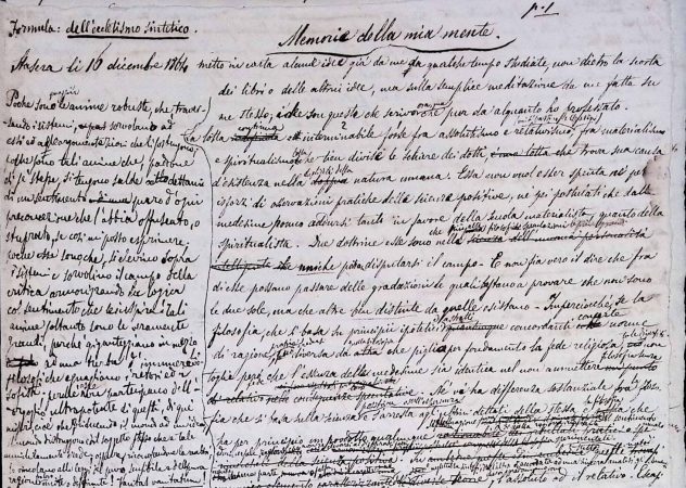 Accademia delle Scienze di Torino, Emilio Brusa, Serie 1. Carte personali e attività istituzionale, BRU.1 «Memorie della mia mente» Memorie di Emilio Brusa